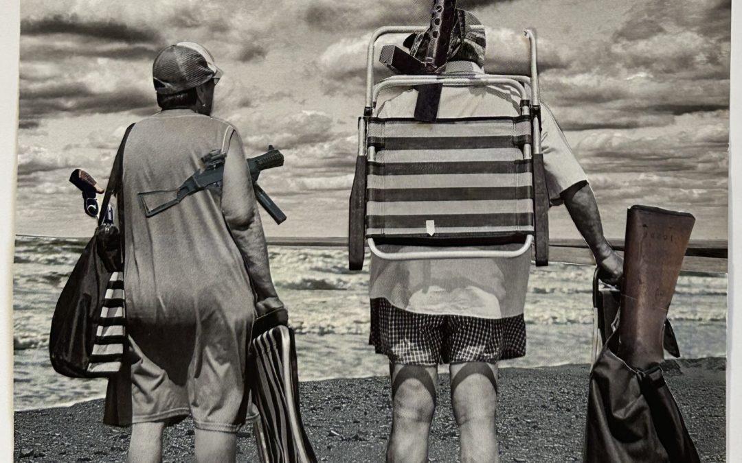 Arrivée enfouraillée  à la plage